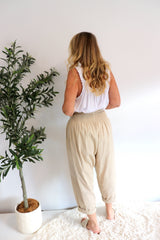 Dream Pant in LUX Cotton Sand