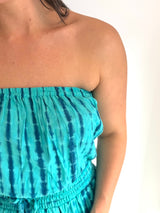 Daytripper Tube Maxi Dress In Aqua Tie Dye
