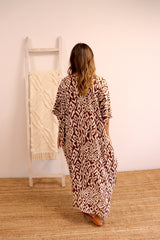 Long Kaftan In Mediterranean Chocolate