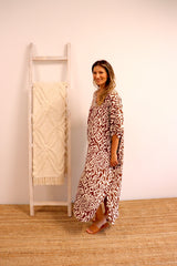 Long Kaftan In Mediterranean Chocolate