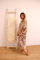 Long Kaftan In Mediterranean Chocolate