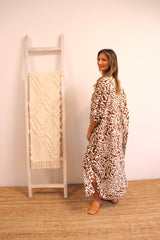 Long Kaftan In Mediterranean Chocolate