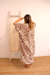 Long Kaftan In Mediterranean Chocolate