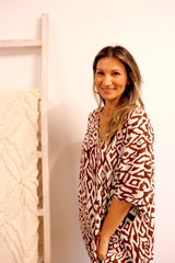 Long Kaftan In Mediterranean Chocolate