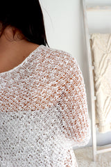 Mini Travel Poncho in White