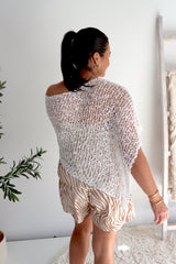 Mini Travel Poncho in White