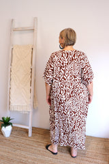 Long Kaftan In Mediterranean Chocolate