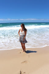 Ripple Effect Mini Skirt Black Leopard