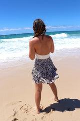 Ripple Effect Mini Skirt Black Leopard