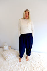 Lux Dream Pant in Cotton Plain Navy