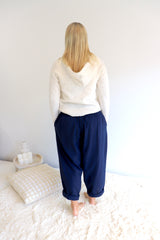 Lux Dream Pant in Cotton Plain Navy