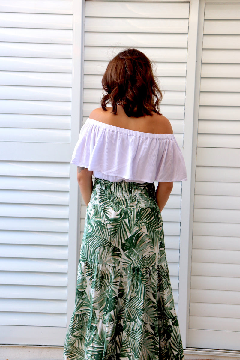 Hayman Maxi Skirt in Queen Palm
