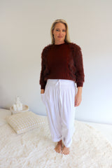 Dream Pant in LUX Cotton White