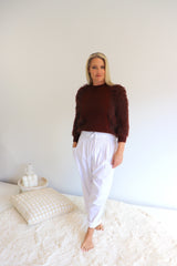 Dream Pant in LUX Cotton White