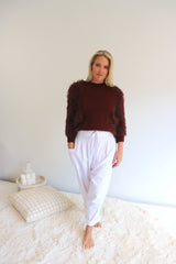 Dream Pant in LUX Cotton White