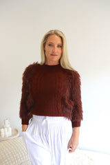 Alpine Knit Sweater in Chocolate