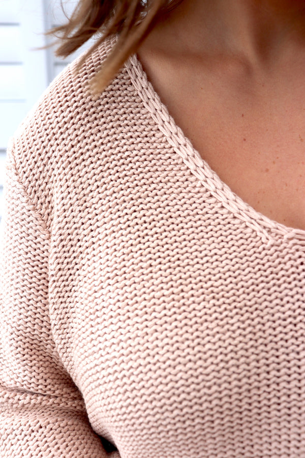 Alex Knit Sweater in Latte