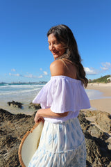 Love The Frill On Or Off the Shoulders Top In White