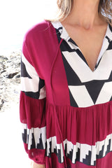 Keys Long Sleeve Maxi