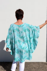 Set Free Batwing Top/Dress In Mint Leaf