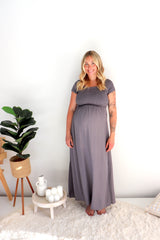 Day Off Maxi Dress in Silver Grey