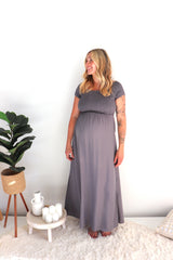 Day Off Maxi Dress in Silver Grey