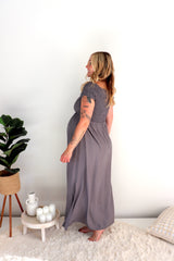 Day Off Maxi Dress in Silver Grey