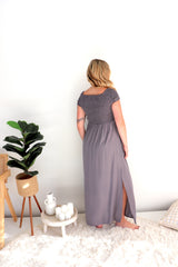 Day Off Maxi Dress in Silver Grey