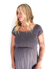 Day Off Maxi Dress in Silver Grey