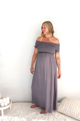 Day Off Maxi Dress in Silver Grey