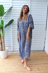 Long Kaftan In Uluru Navy