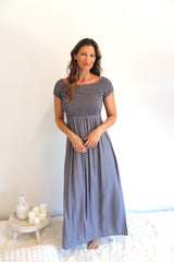 Day Off Maxi Dress in Silver Grey