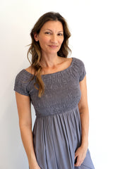 Day Off Maxi Dress in Silver Grey