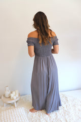 Day Off Maxi Dress in Silver Grey