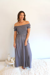 Day Off Maxi Dress in Silver Grey