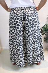 Caribbean Long Wide Leg Pant In Grey Jaguar