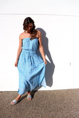 Daytripper Tube Maxi Dress In Ocean Blossom