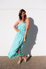 Daytripper Tube Maxi Dress In Mosaic Mint