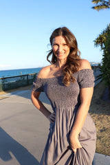 Day Off Maxi Dress in Silver Grey