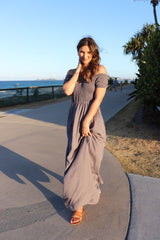 Day Off Maxi Dress in Silver Grey