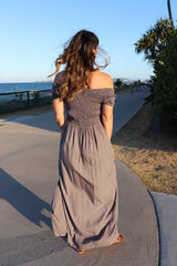Day Off Maxi Dress in Silver Grey