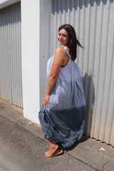 Celine Maxi Dress In Grey Dream Tie Dye