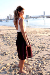 Strapless Beach Dress/Skirt in Eggplant