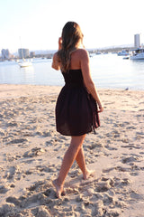 Strapless Beach Dress/Skirt in Eggplant