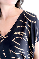 Island Holiday High Low Dress In Lunar Black