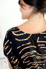 Island Holiday High Low Dress In Lunar Black