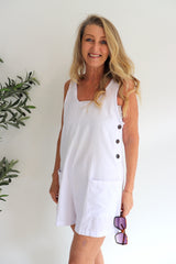 Paris Jumpsuit 100% Cotton In White
