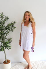 Paris Jumpsuit 100% Cotton In White