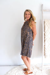 Tahiti Dress in Acacia Navy