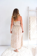 Daytripper Tube Maxi Dress In Zebra Taupe